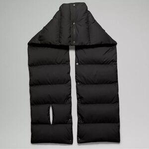 Lululemon Black Wunder Puff Scarf Down Scarf Wrap Puffer Scarf NWT
